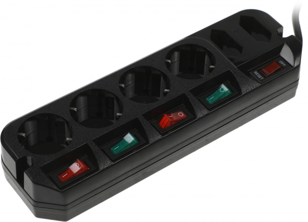 Сетевой фильтр Most ARG 3м (6 розеток) черный (пакет ПЭ)