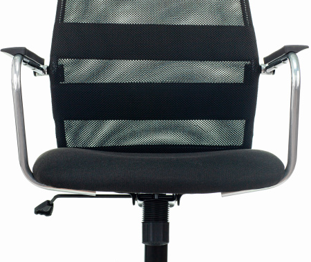 Кресло Бюрократ KB-5M черный TW-01 3C11 сетка/ткань с подголов. крестов. металл хром