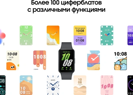 Смарт-часы Samsung Galaxy Fit 3 SM-R390 1.6" AMOLED корп.графит рем.графитовый р.бр.:M/L (SM-R390NZA