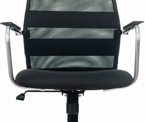 Кресло Бюрократ KB-5M черный TW-01 3C11 сетка/ткань с подголов. крестов. металл хром