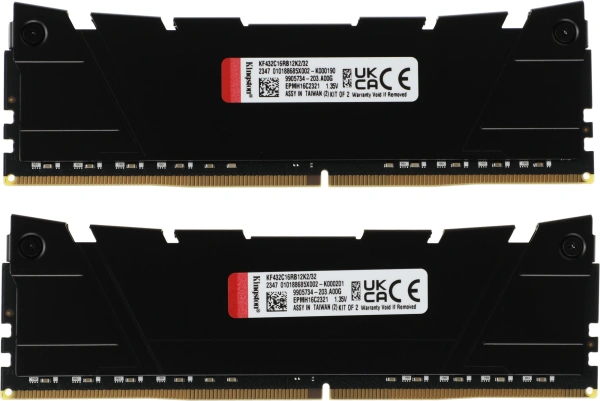 Память DDR4 2x16GB 3200MHz Kingston KF432C16RB12K2/32 Fury Renegade Black RTL Gaming PC4-25600 CL16