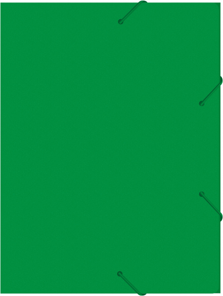 Папка-короб на резинке Бюрократ -BA40/07GRN пластик 0.7мм корешок 40мм A4 зеленый