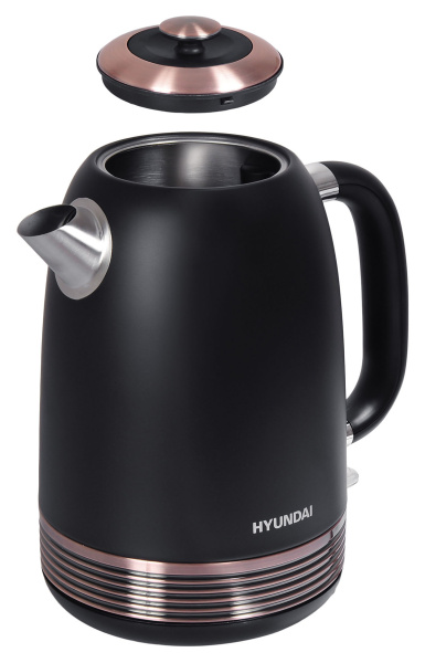 Чайник электрический Hyundai HYK-S4501 1.7л. 2200Вт черный/бронзовый (корпус: нержавеющая сталь/пластик)