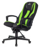 Кресло игровое Zombie 9 черный/салатовый текстиль/эко.кожа крестов. пластик
