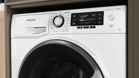 Стиральная машина Hotpoint NSD 6239 S VE RU класс: A-30% загр.фронтальная макс.:6кг белый инвертер