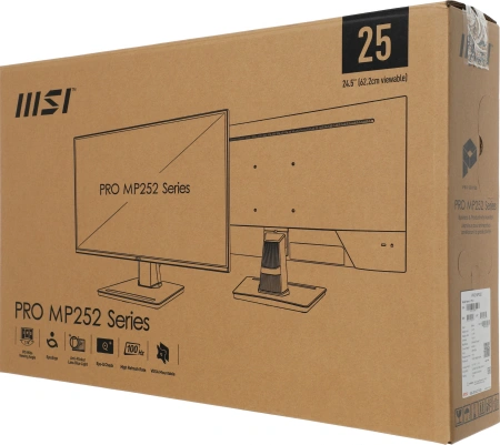 Монитор MSI 24.5" MP252 IPS FHD чер 1ms HDMI DP M/M 100Hz 300cd In
