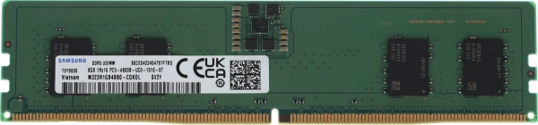 Память DDR5 8Gb 4800MHz Samsung M323R1GB4BB0-CQK OEM PC5-38400 CL40 DIMM 288-pin 1.1В single rank OEM