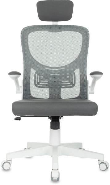 Кресло Бюрократ ASTER NH-W темно-серый TW-04 Neo Grey сетка/ткань с подголов. крестов. пластик пластик белый