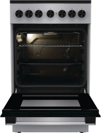 Плита Электрическая Gorenje GEC5B20SG серебристый стеклокерамика (без крышки)