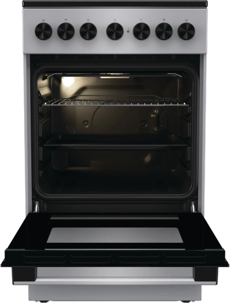 Плита Электрическая Gorenje GEC5B20SG серебристый стеклокерамика (без крышки)