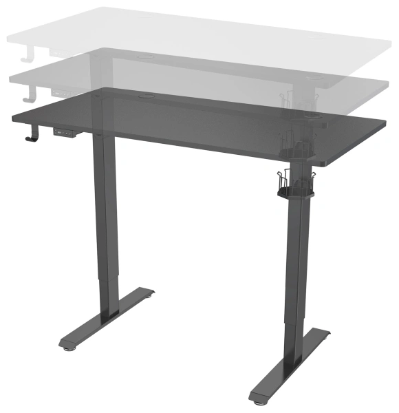 Стол для компьютера Cactus CS-ED-BBK столешница МДФ черный каркас черный