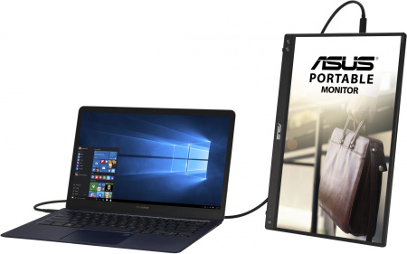Монитор Asus 15.6" Portable MB16ACV темно-серый IPS LED 16:9 глянцевая 250cd 178гр/178гр 1920x1080 60Hz FHD USB 0.83кг