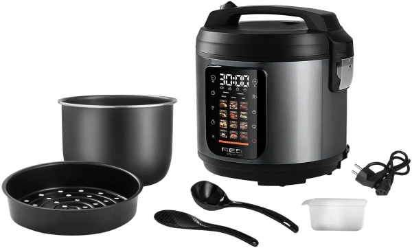 Мультиварка Red Solution M4100 5л 860Вт черный/стальной