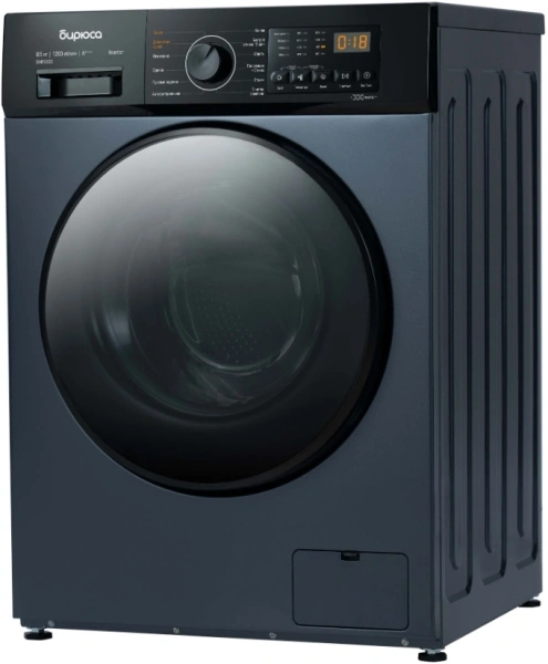 Стиральная машина Бирюса WMD-SM812/03 W класс: A+++ загр.фронтальная макс.:8кг (с сушкой) синий инвертер