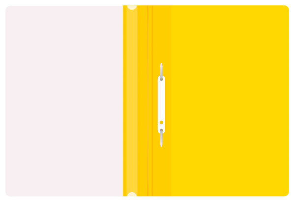 Папка-скоросшиватель Buro -PSE20BU/YEL A4 прозрач.верх.лист пластик желтый 0.11/0.13