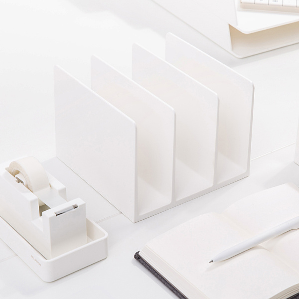 Подставка-ограничитель для книг Deli ENS006WHITE 162х162х122мм