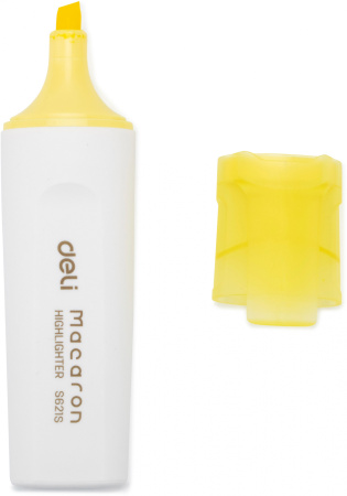 Набор текстовыделителей Deli ES621SYELLOW-P Macaron скошенный пиш. наконечник 1-5мм желтый (10шт.)