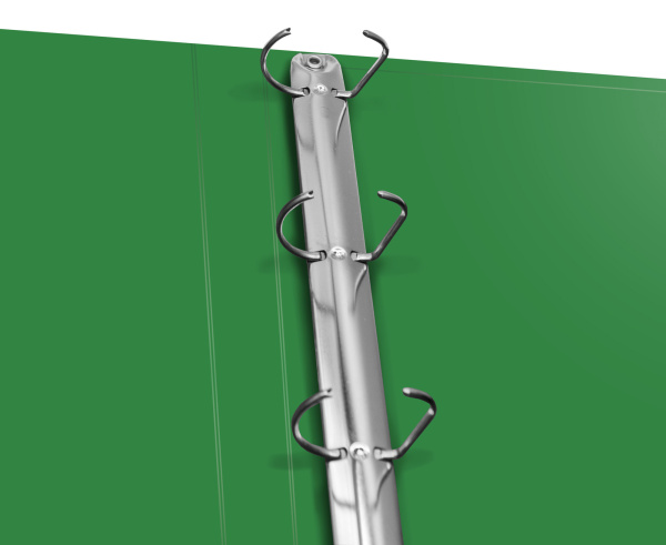 Папка на 4-х кольцах Бюрократ -0818/4RGRN A4 пластик 0.7мм кор.18мм внутр. с вставкой зеленый