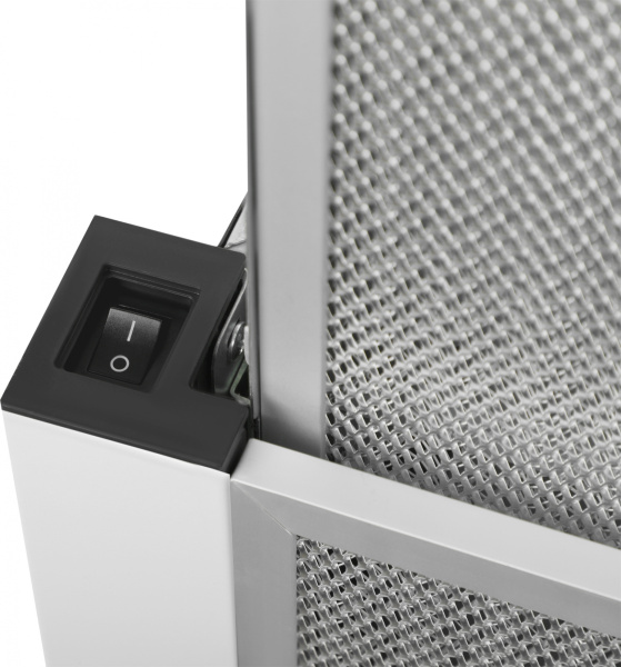 Вытяжка встраиваемая Hyundai HBH 6230 W белый управление: кулисные переключатели (1 мотор)