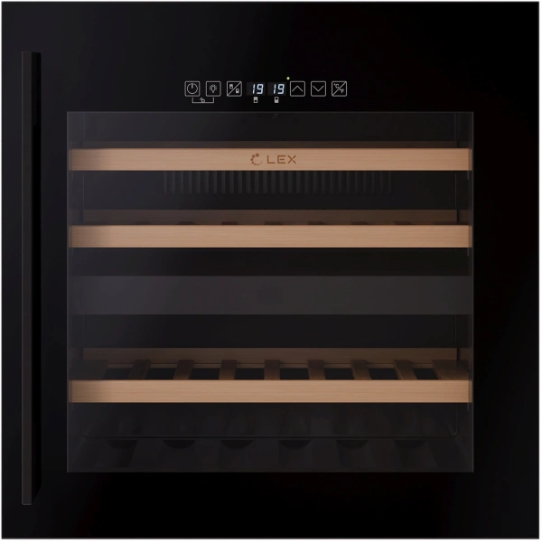 Винный шкаф Lex LWD6036BL dual zone S 1-нокамерн. черный стекло (CHAT500009)