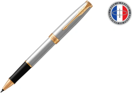 Ручка роллер Parker Sonnet Core T527 (CW1931506) Stainless Steel GT M черн. черн. подар.кор.