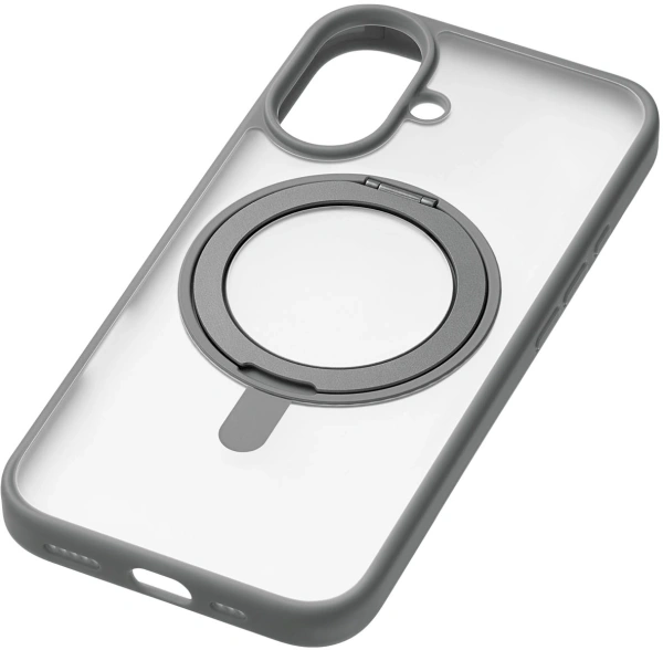 Чехол (клип-кейс) uBear для Apple iPhone 16 Clip 360 with MagSafe серый (CS438GR61RG-I24M)
