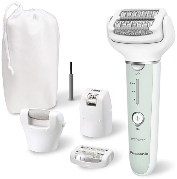 Эпилятор Panasonic ES-EY70-G520 скор.:3 насад.:6 от аккум. белый/зеленый