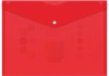 Конверт на кнопке Бюрократ DeLuxe DL801RED/1 A4 пластик 0.18мм красный