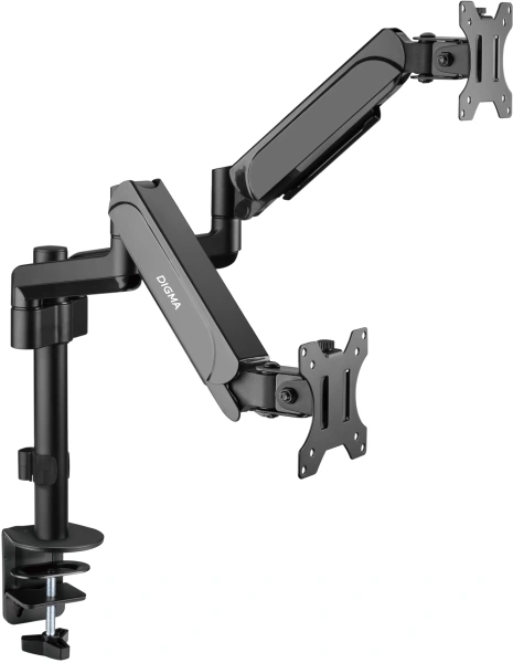 Кронштейн для мониторов ЖК Digma D-MM202D черный 17"-32" макс.9кг крепление к столешнице поворот и наклон