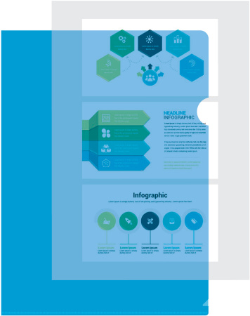 Папка-уголок Бюрократ Economy -E100A тисненый A4 пластик 0.10мм ассорти