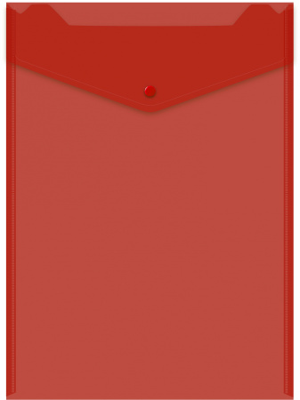 Конверт на кнопке Бюрократ -PK875/1 A4 верт. пластик 0.18мм ассорти