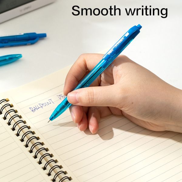 Набор ручек шариков. Deli (EQ20-MT-BL) корп.синий полупр. d=0.7мм чернила син. блистер ев. (5шт) Пул