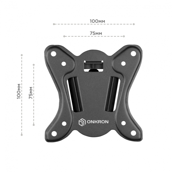 Кронштейн для телевизора Onkron R4 черный 10"-32" макс.25кг настенный поворот и наклон