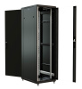 Шкаф коммутационный WRline (WR-TT-4768-AS-RAL9004) напольный 47U 600x800мм пер.дв.стекл задн.дв.стал.лист 2 бок.пан. 800кг черный 710мм 2277мм IP20 сталь