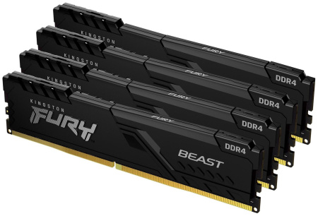 Память DDR4 4x8GB 3200MHz Kingston KF432C16BBK4/32 Fury Beast Black RTL Gaming PC4-25600 CL16 DIMM 2