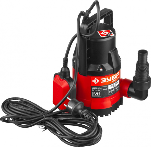 Насос дренажный Зубр НПЧ-М1-550 550Вт 9600л/час