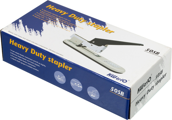 Степлер настольный Kw-Trio -50SB 50SB 23/6 23/8 23/10 23/13 (100листов) серый/черный