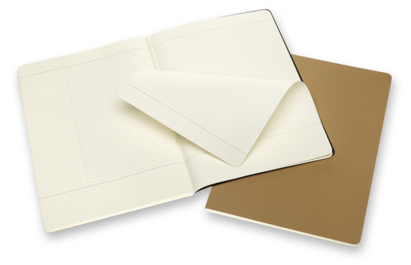 Блокнот Moleskine CAHIER SUBJECT CH5STNB A4 обложка картон 160стр. линейка мягкая обложка черный/бежевый