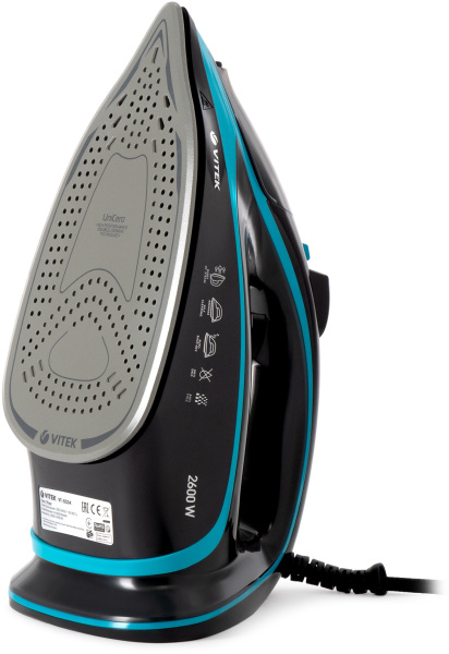 Утюг Vitek VT-8334 2600Вт черный/бирюзовый