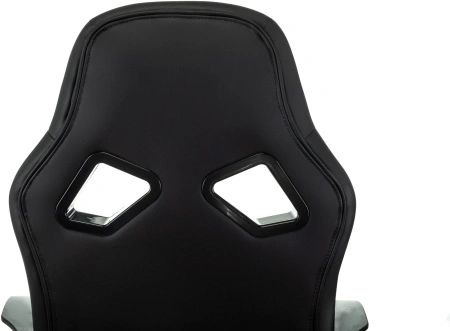 Кресло игровое Zombie 300 черный/белый эко.кожа крестов. пластик