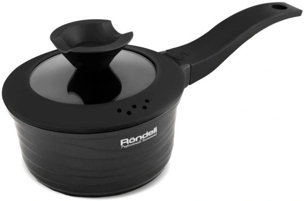 Ковш Rondell Walzer RDA-764 1.3л. d=16см (с крышкой) черный