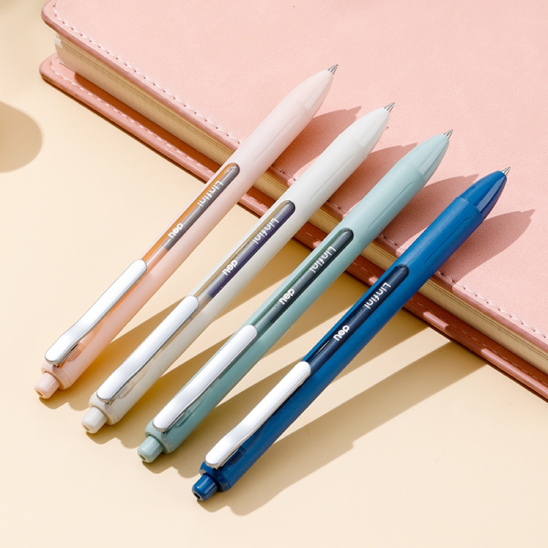 Ручка гелев. Deli Linfini EG86-BK авт. корп.ассорти/ассорти чернила черн. блистер ев. (12шт) линия 0