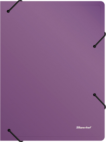 Папка архивная на резинке Silwerhof Perlen 311915-73 полипропилен 1мм корешок 100мм A4 сиреневый металлик