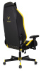 Кресло игровое Knight Neon черный/желтый соты эко.кожа с подголов. крестов. металл