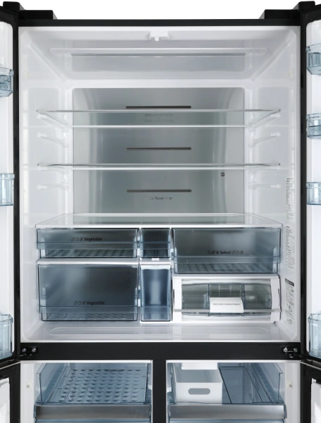 Холодильник Hitachi R-WB820VUC2 GBK 2-хкамерн. черный стекло