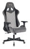 Кресло игровое Zombie VIKING 7 KNIGHT Fabric серый Loft ромбик текстиль/эко.кожа с подголов. крестов. металл