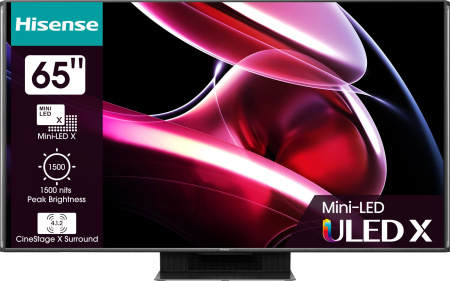 Телевизор LED Hisense 65" 65UXKQ Smart т.серый/4K Ultra HD/DVB-T/120Hz/DVB-T2/DVB-C/DVB-S/DVB-S2/USB