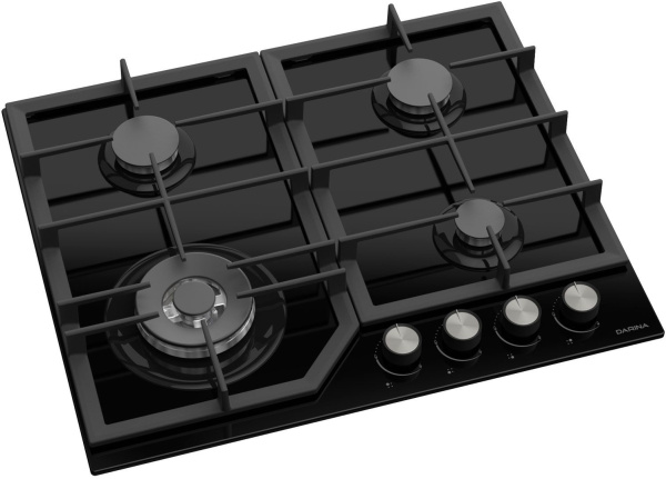 Газовая варочная поверхность Darina ER4 BGC 341 08 B стекло черное