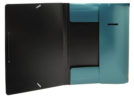 Папка на резинке Silwerhof Perlen 311918-75 A4 песок полипропилен 0.6мм зеленый металлик