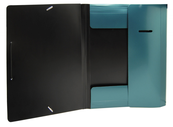 Папка на резинке Silwerhof Perlen 311918-75 A4 песок полипропилен 0.6мм зеленый металлик